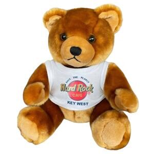 Key West Hard Rock Cafe Plush Bear Souvenir Florida Vintage Stuffed Animal Toy